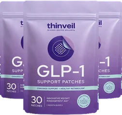 Tre poser Thinveil Patches – 3 måneders forsyning